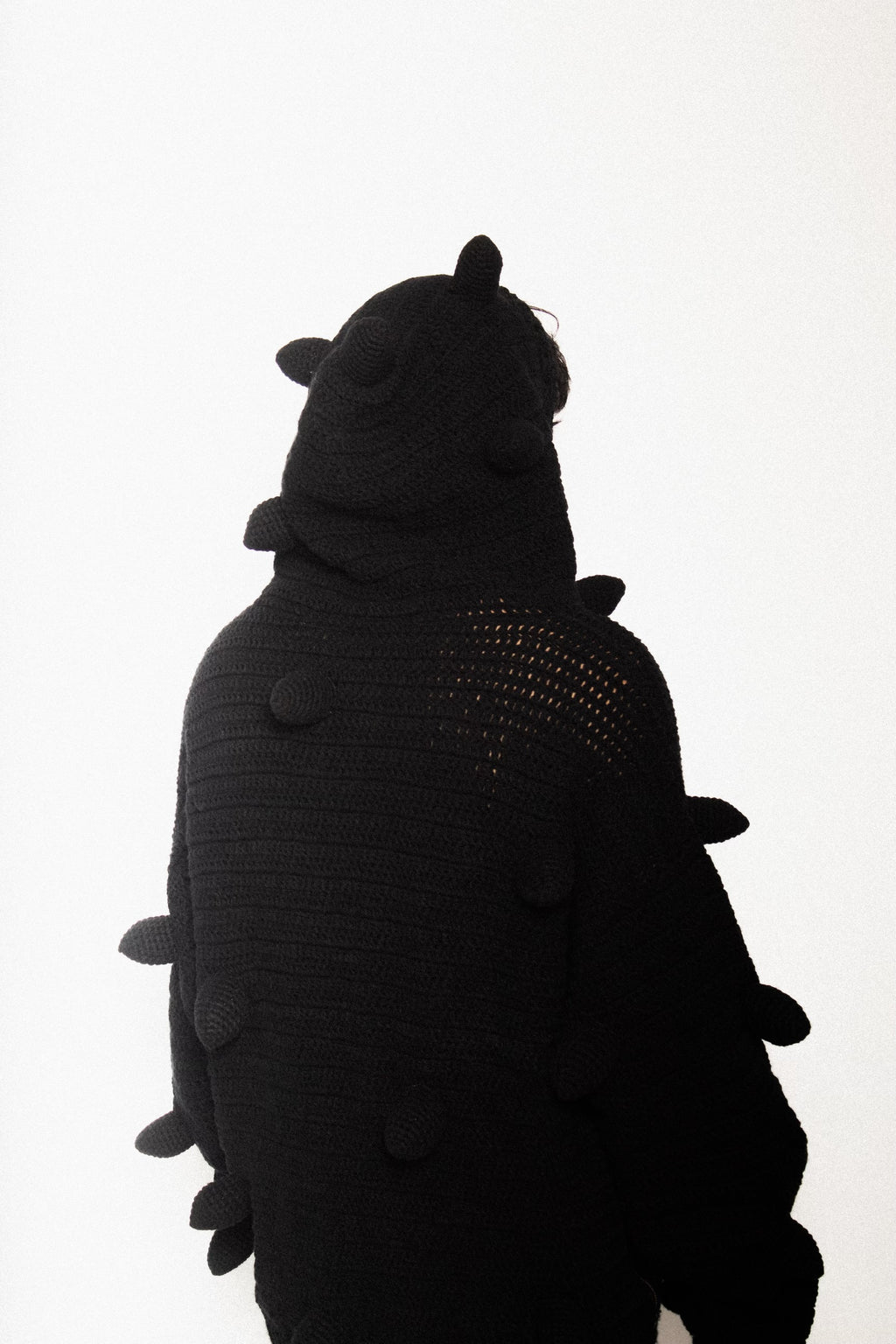 Spiked Zip-up Crochet Hoodie