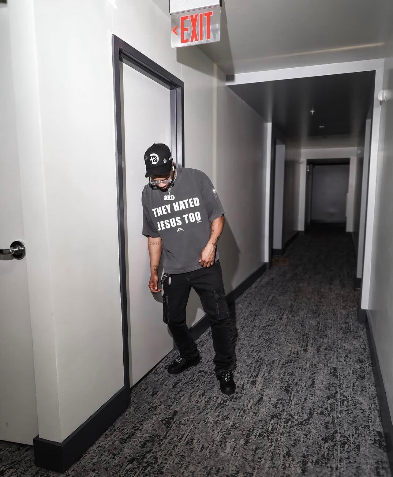 They Hated Jesus Too Tee Ash Black